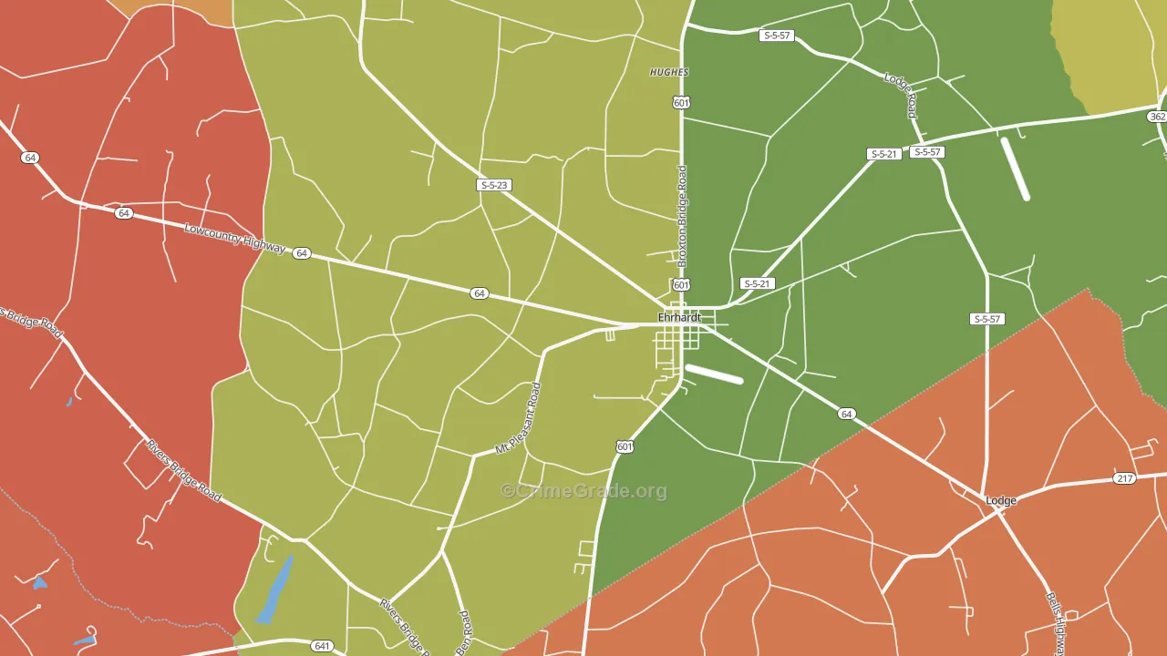 29081, SC Map of Theft Rates