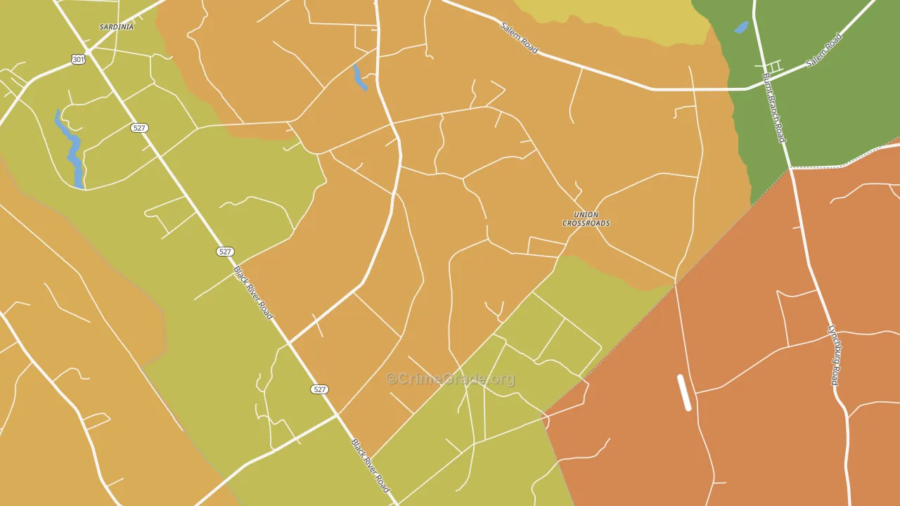 29111, SC Map of Theft Rates