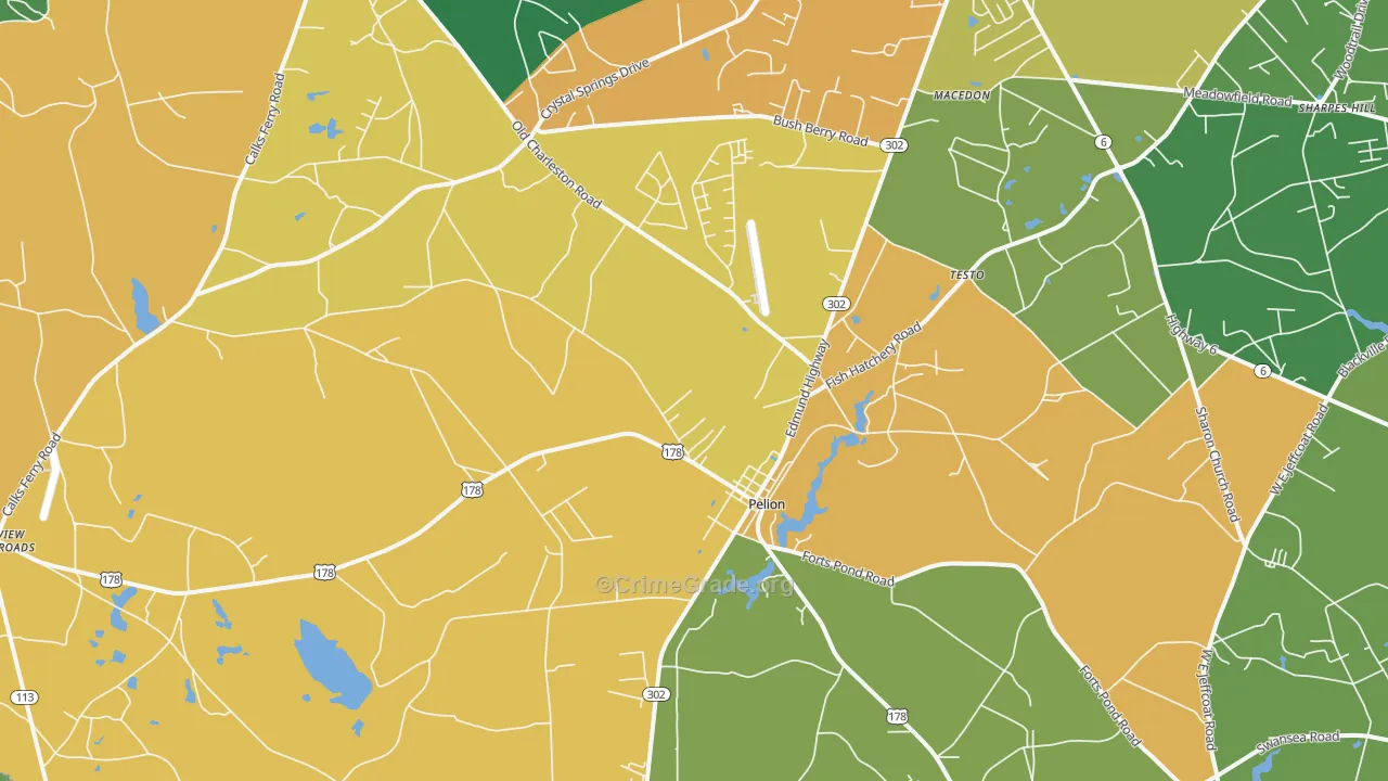 29123, SC Map of Theft Rates