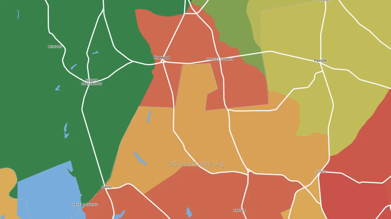 29125, SC Map of Theft Rates