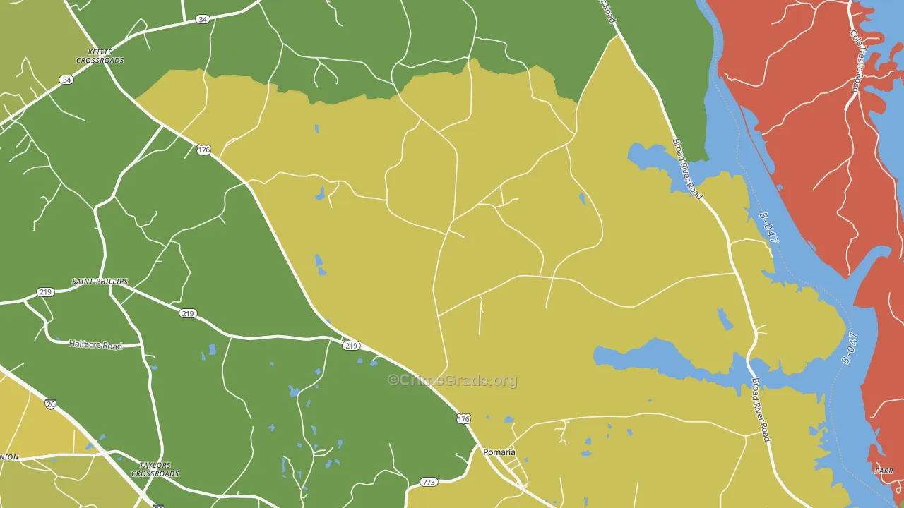 29126, SC Map of Theft Rates