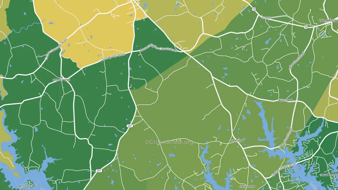 29127, SC Map of Theft Rates