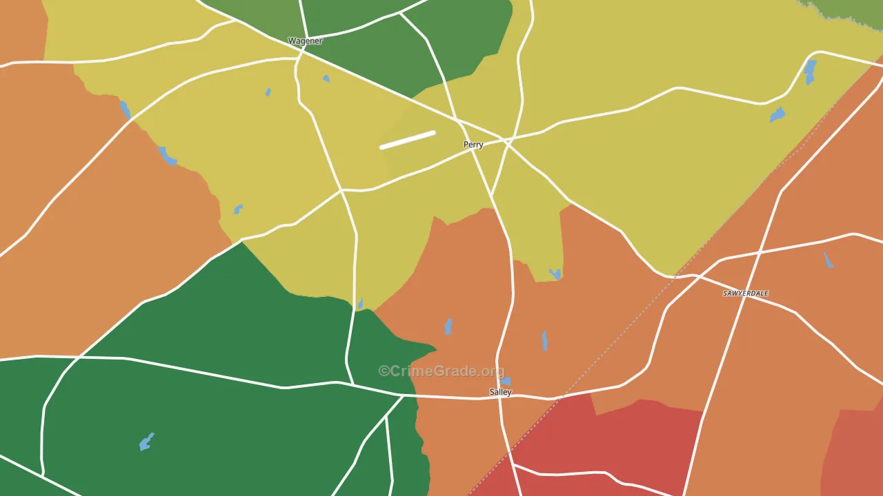 29137, SC Map of Theft Rates