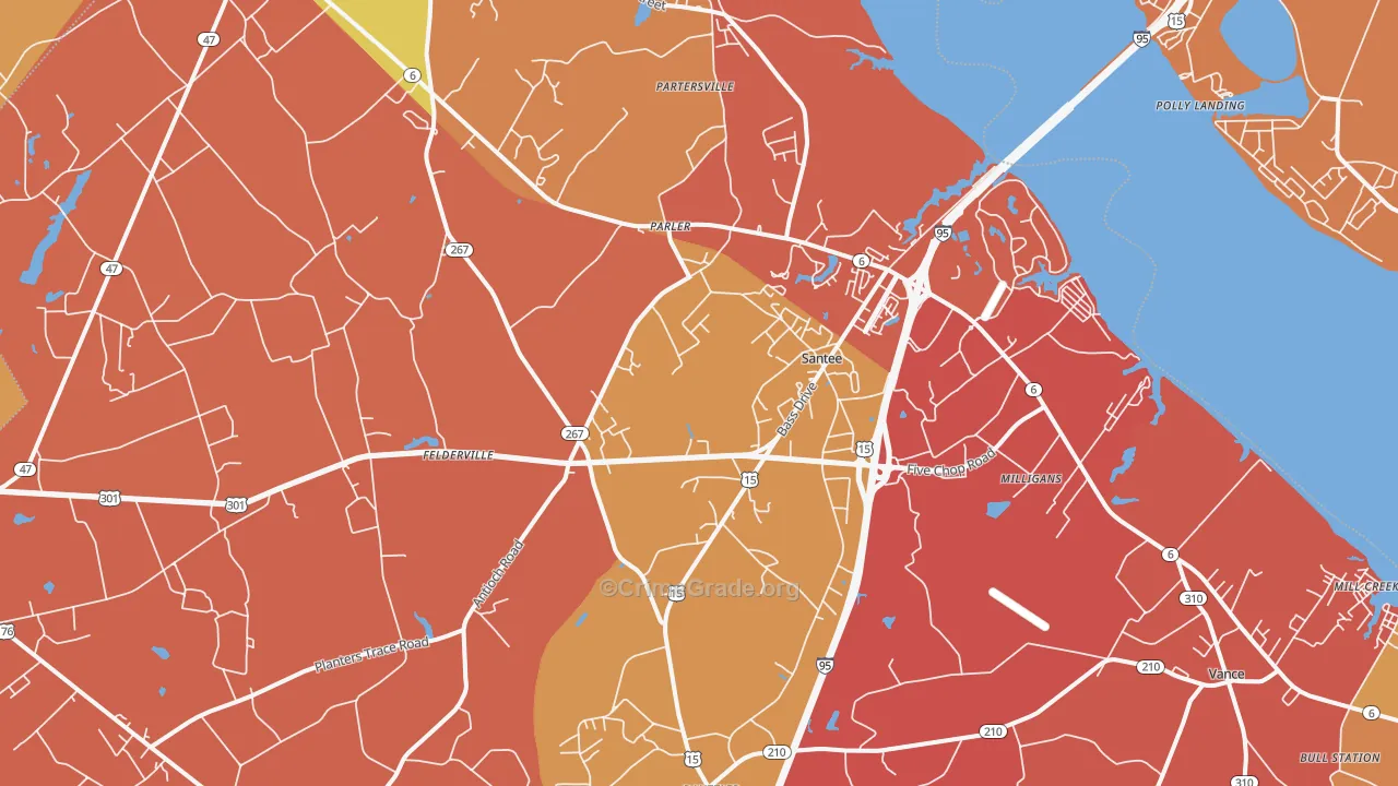 29142, SC Map of Theft Rates
