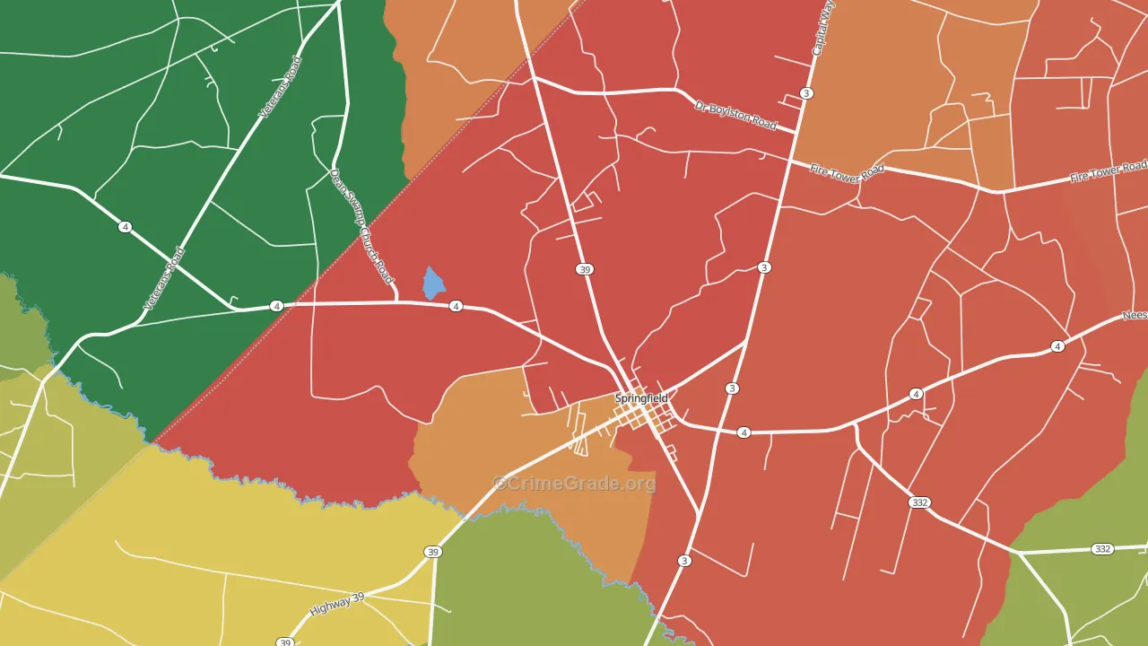 29146, SC Map of Theft Rates