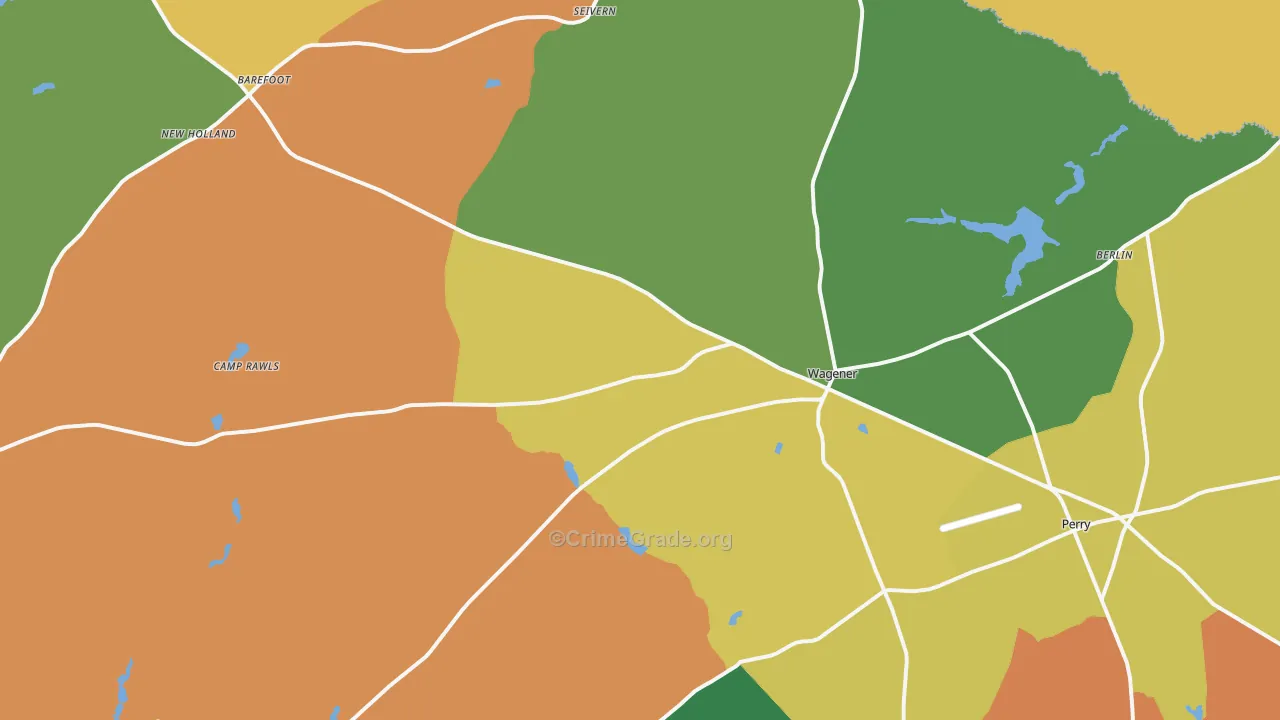 29164, SC Map of Theft Rates