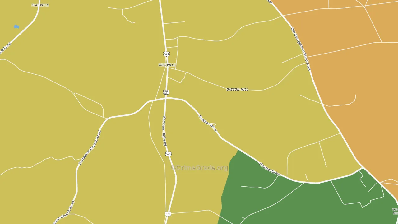 29175, SC Map of Theft Rates