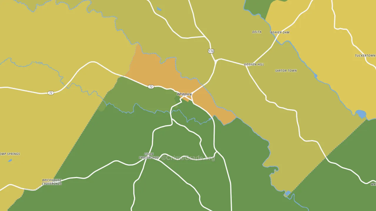 29178, SC Map of Theft Rates