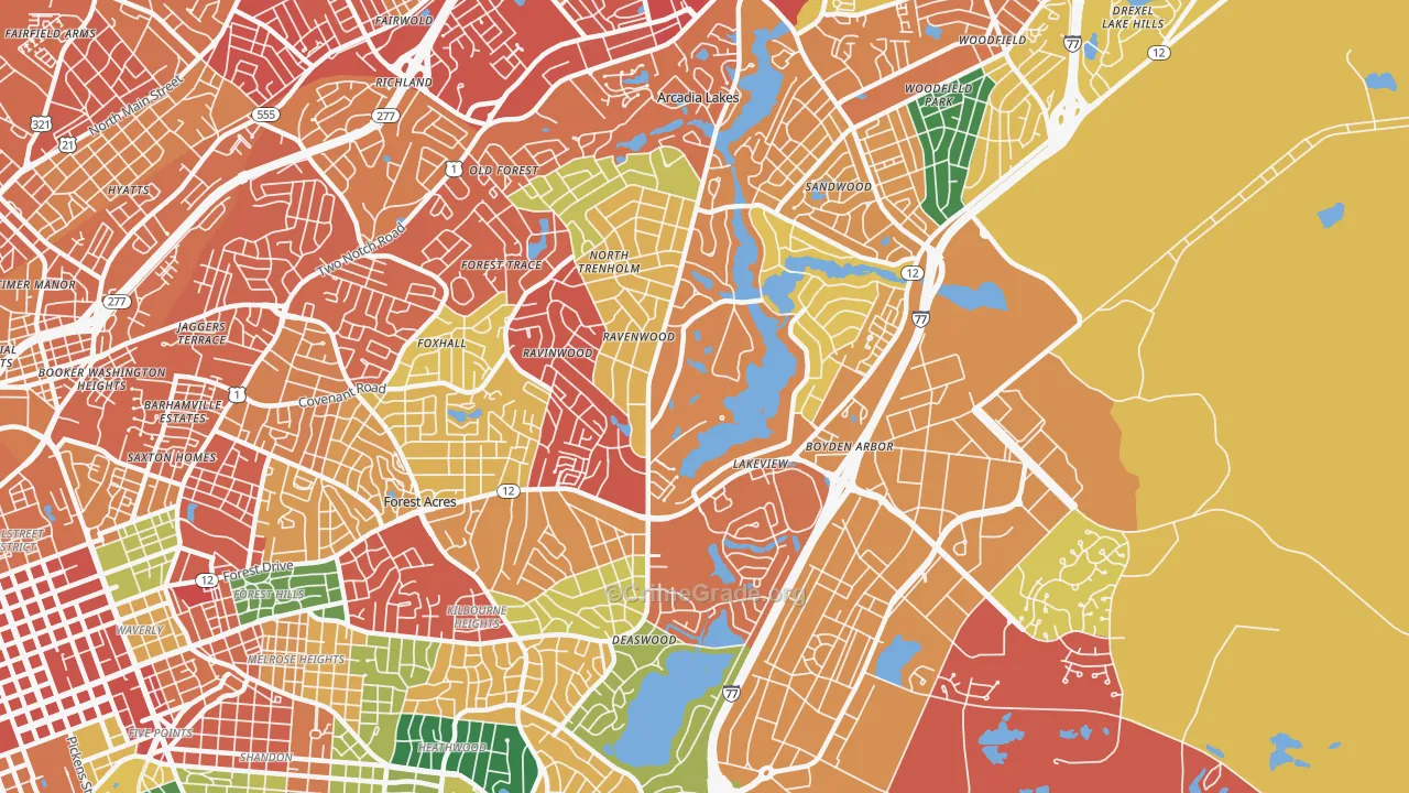 29206, SC Map of Theft Rates