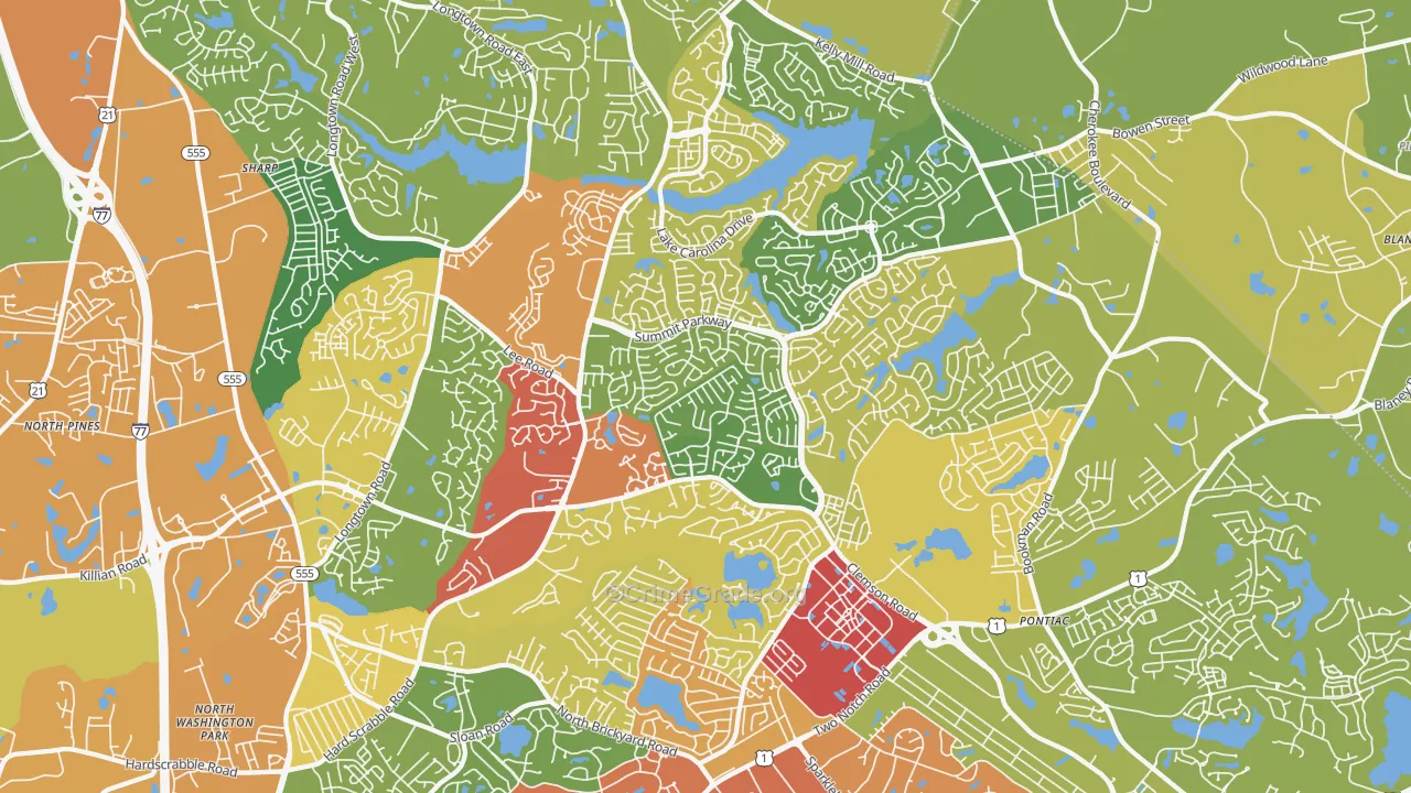 29229, SC Map of Theft Rates