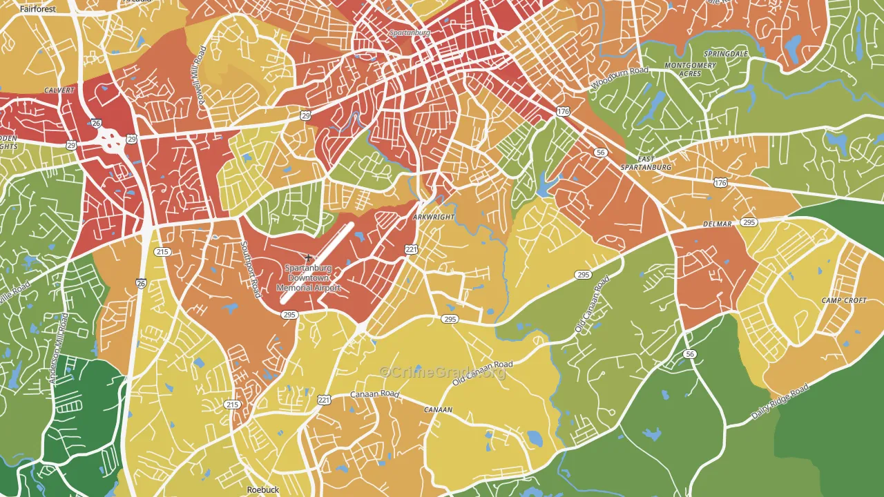 29306, SC Map of Theft Rates