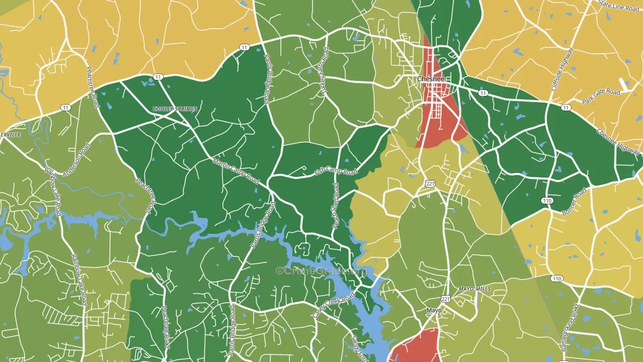 29323, SC Map of Theft Rates