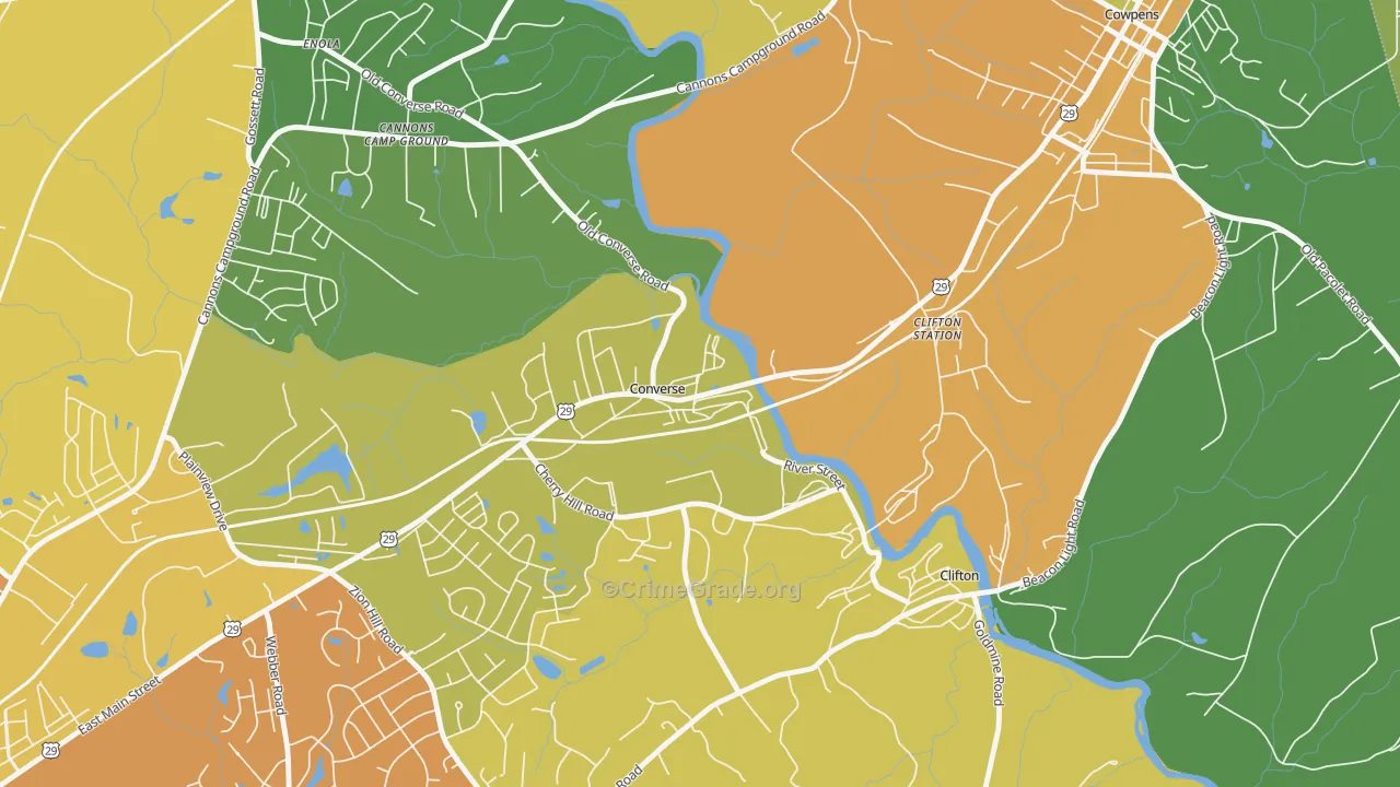29329, SC Map of Theft Rates