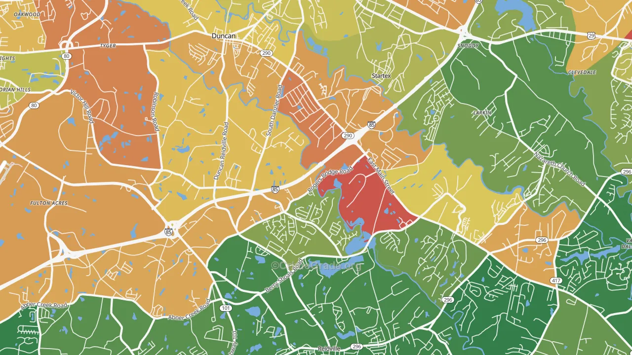 29334, SC Map of Theft Rates