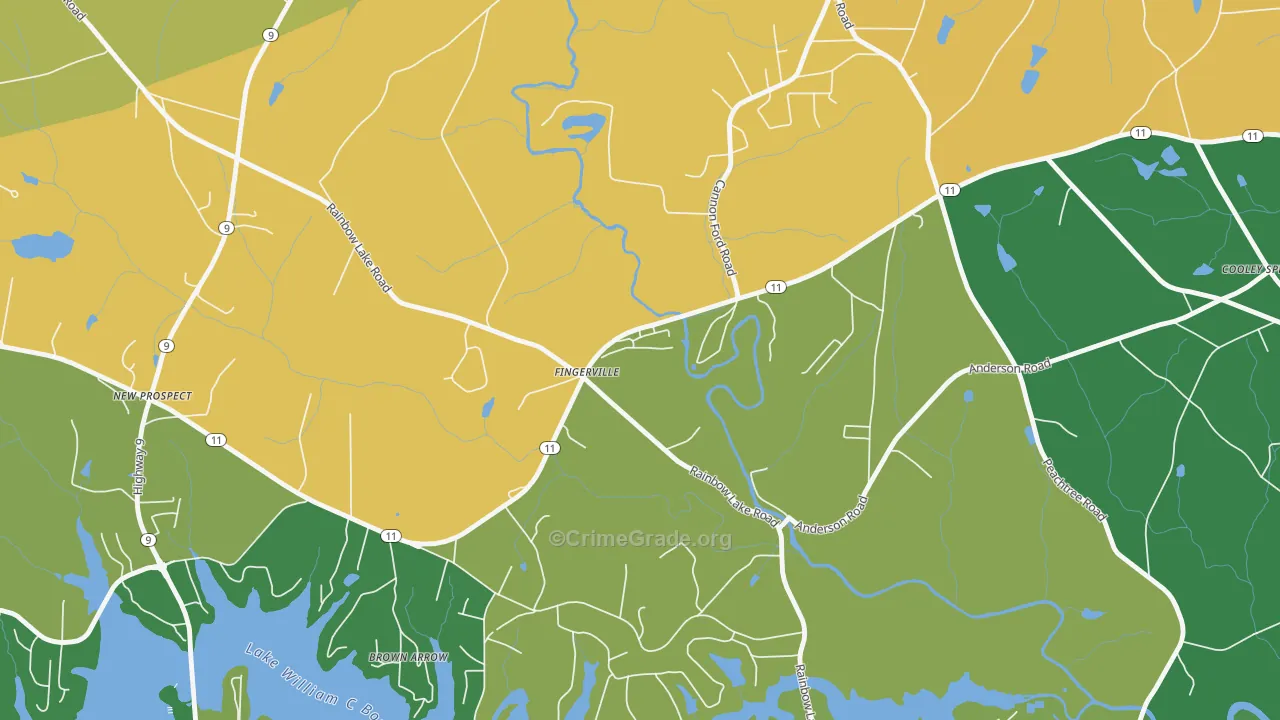 29338, SC Map of Theft Rates