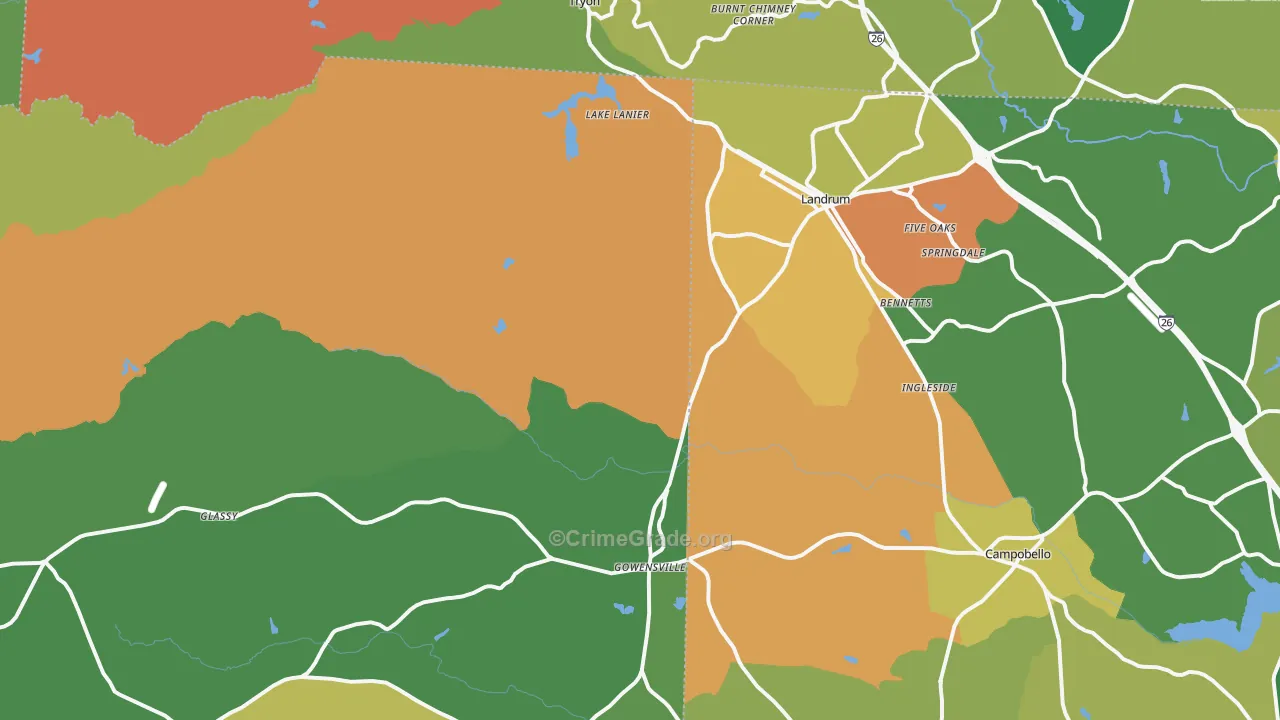 29356, SC Map of Theft Rates