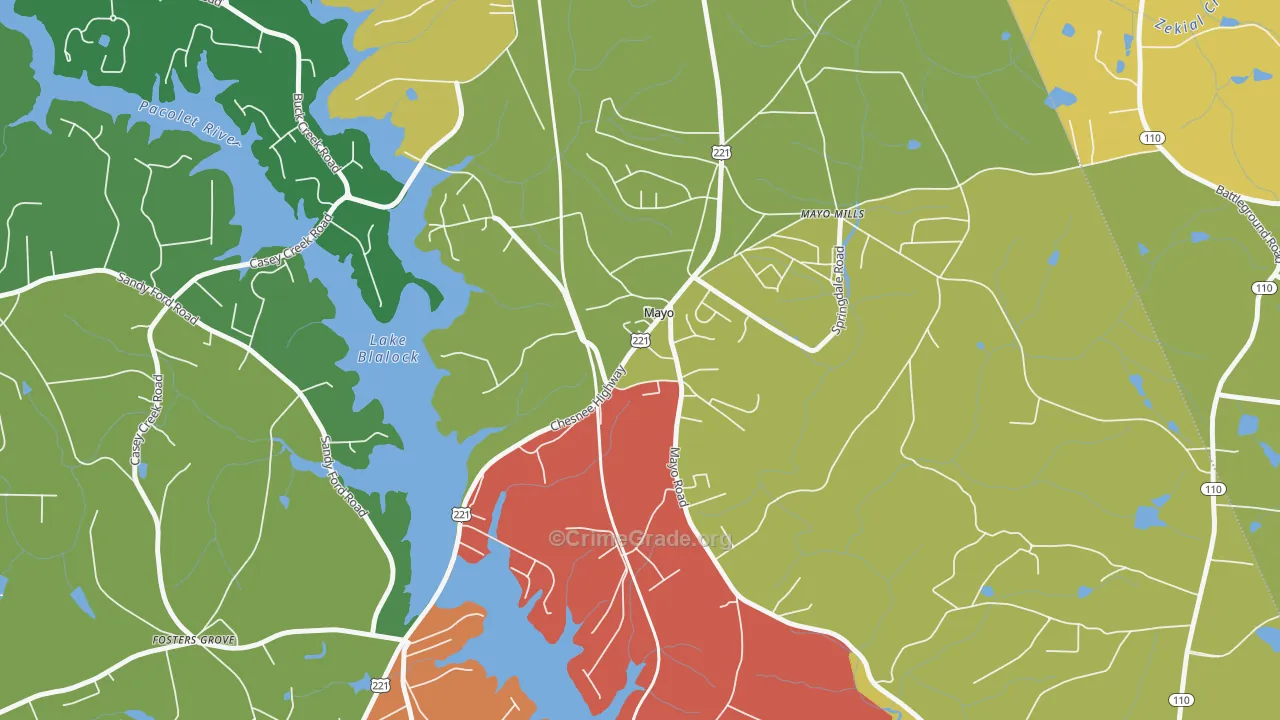 29368, SC Map of Theft Rates