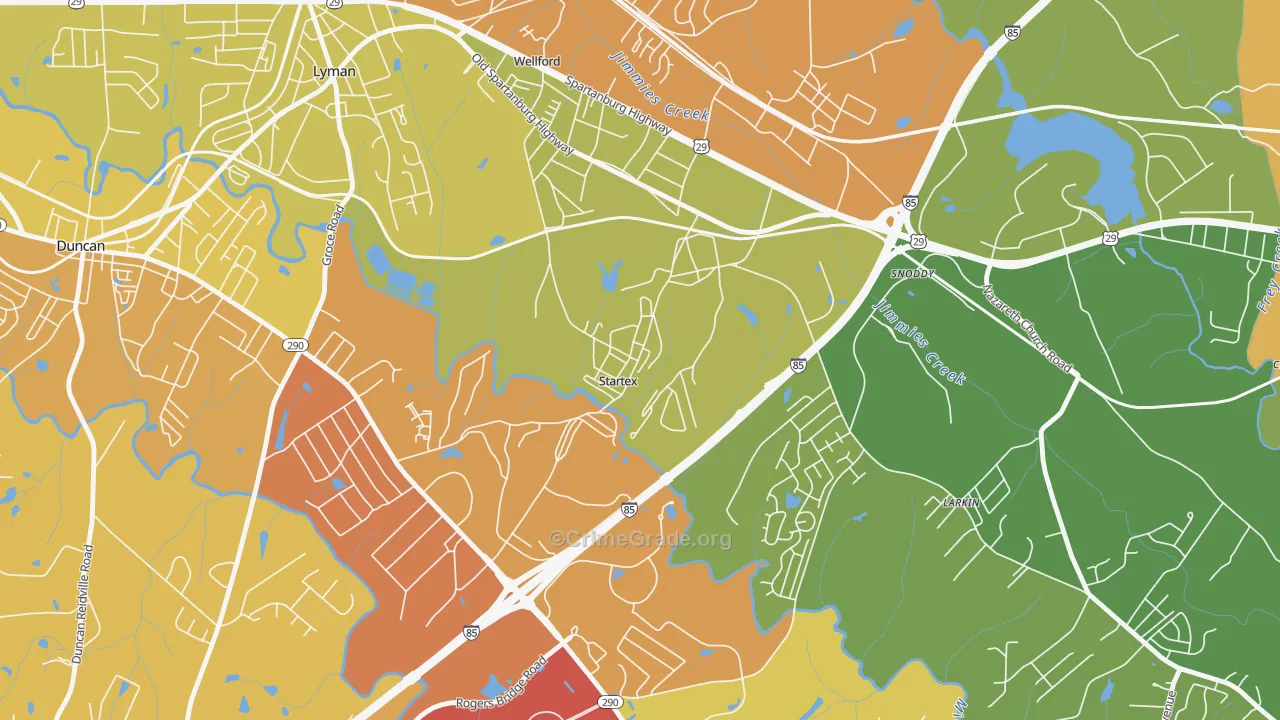 29377, SC Map of Theft Rates