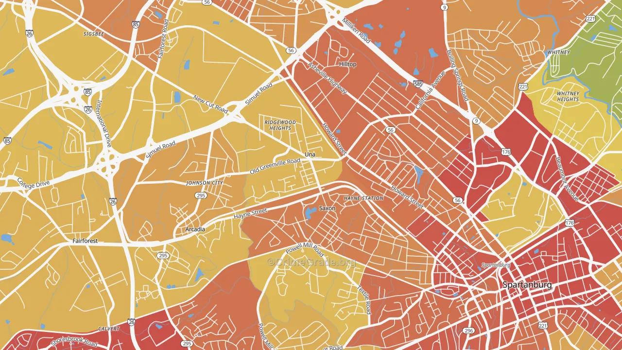 29378, SC Map of Theft Rates