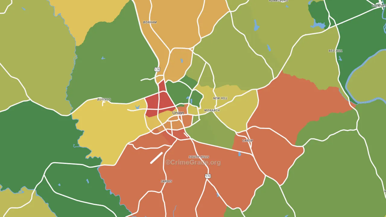 29379, SC Map of Theft Rates