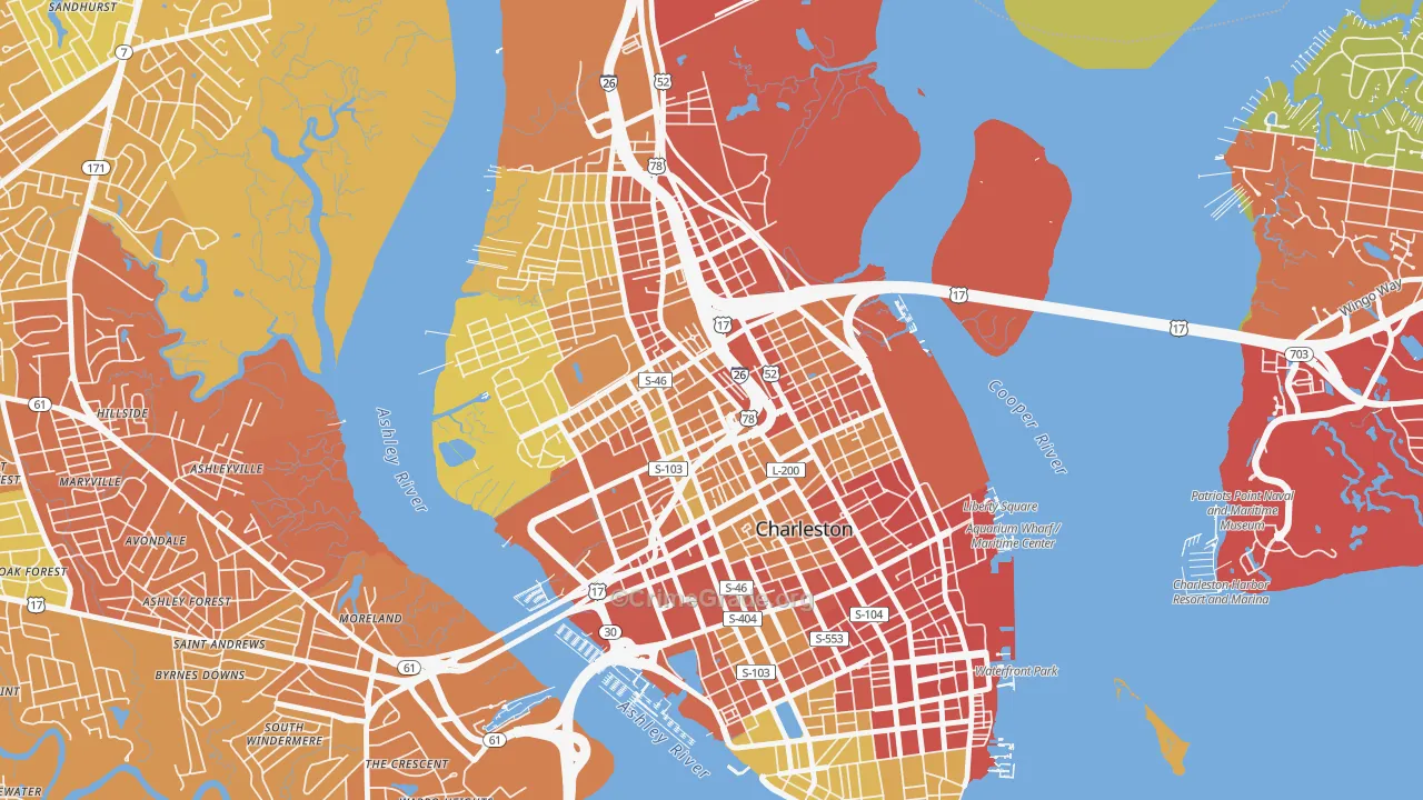 29403, SC Map of Theft Rates