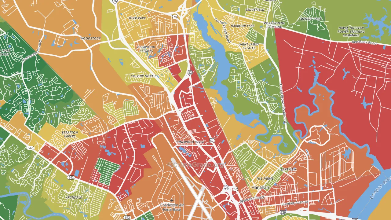 29406, SC Map of Theft Rates