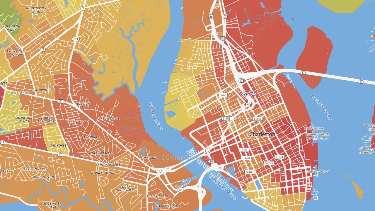 29409, SC Map of Theft Rates