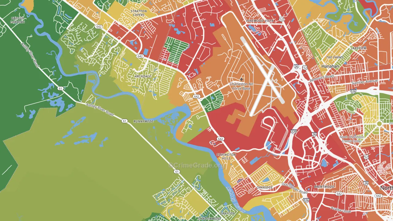 29418, SC Map of Theft Rates