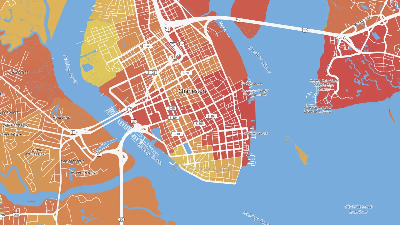 29424, SC Map of Theft Rates