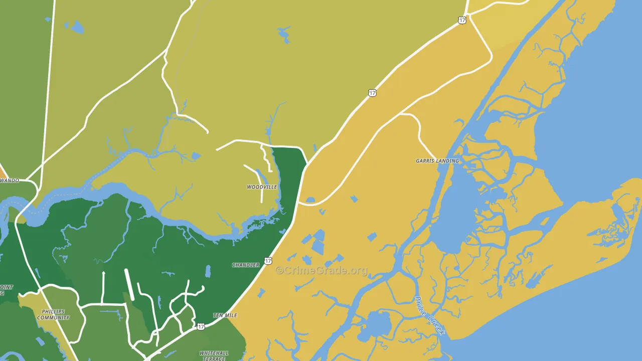 29429, SC Map of Theft Rates