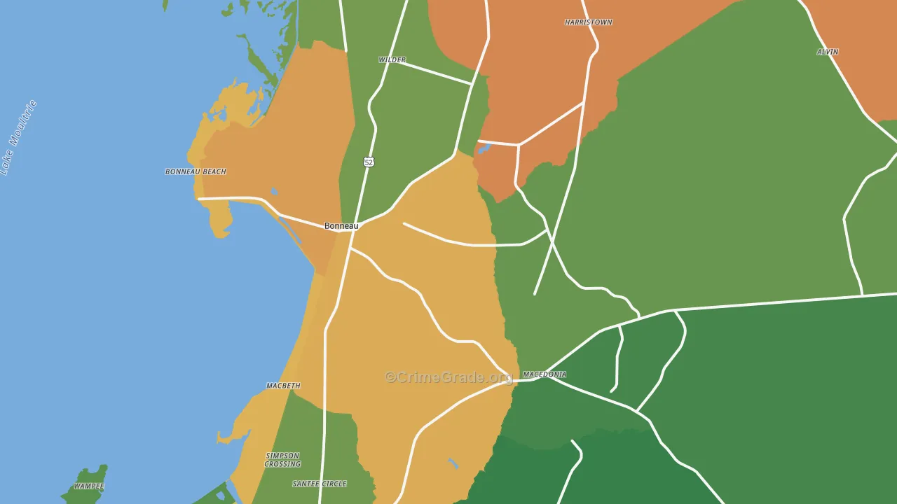 29431, SC Map of Theft Rates
