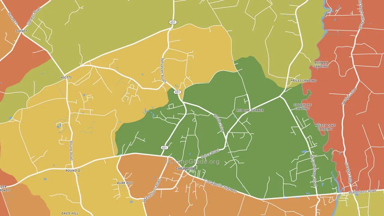 29435, SC Map of Theft Rates