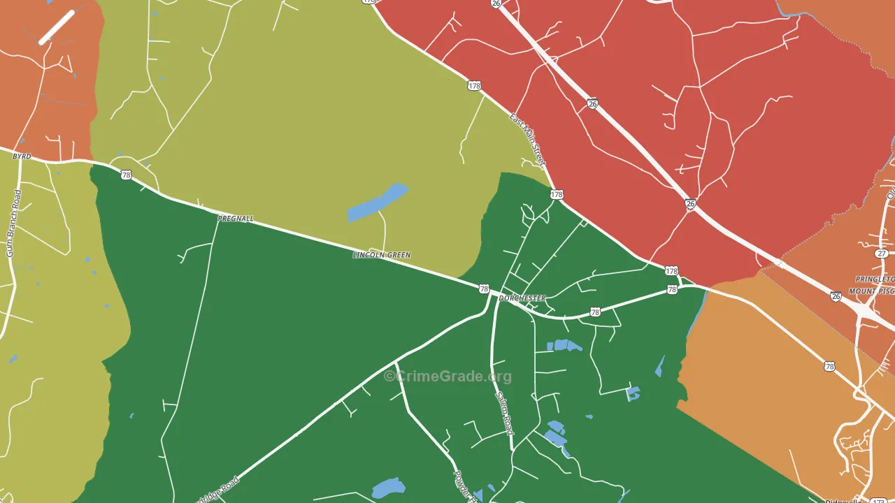 29437, SC Map of Theft Rates