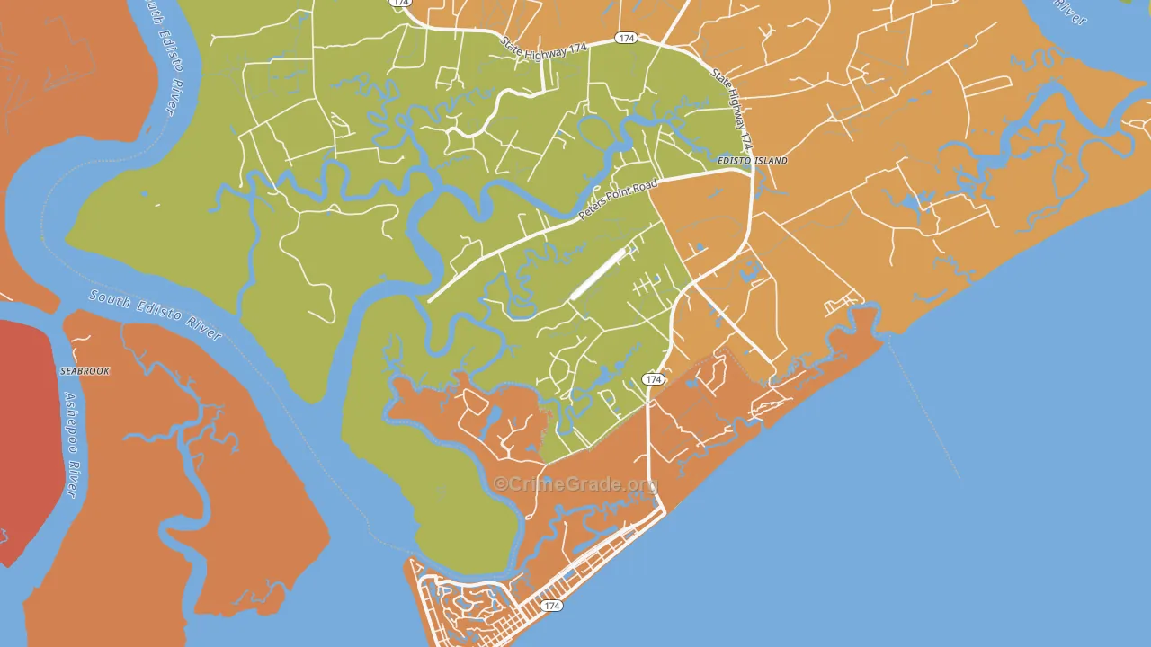 29438, SC Map of Theft Rates