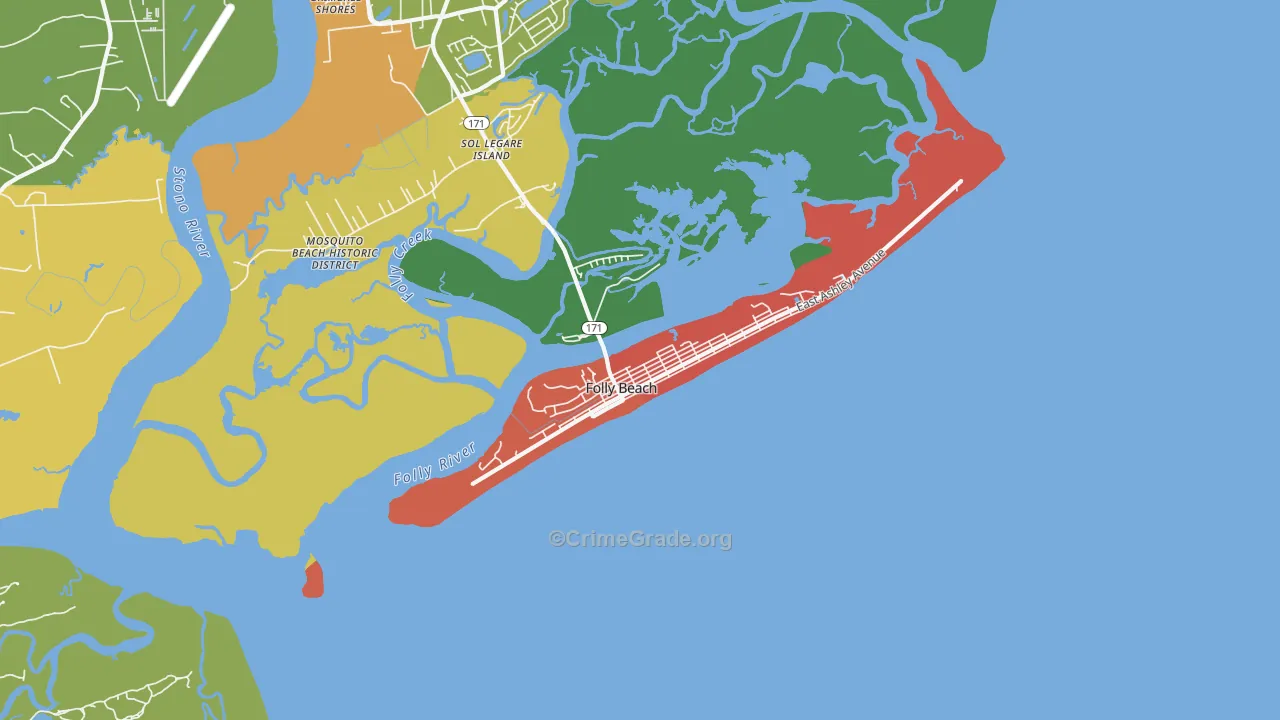 29439, SC Map of Theft Rates