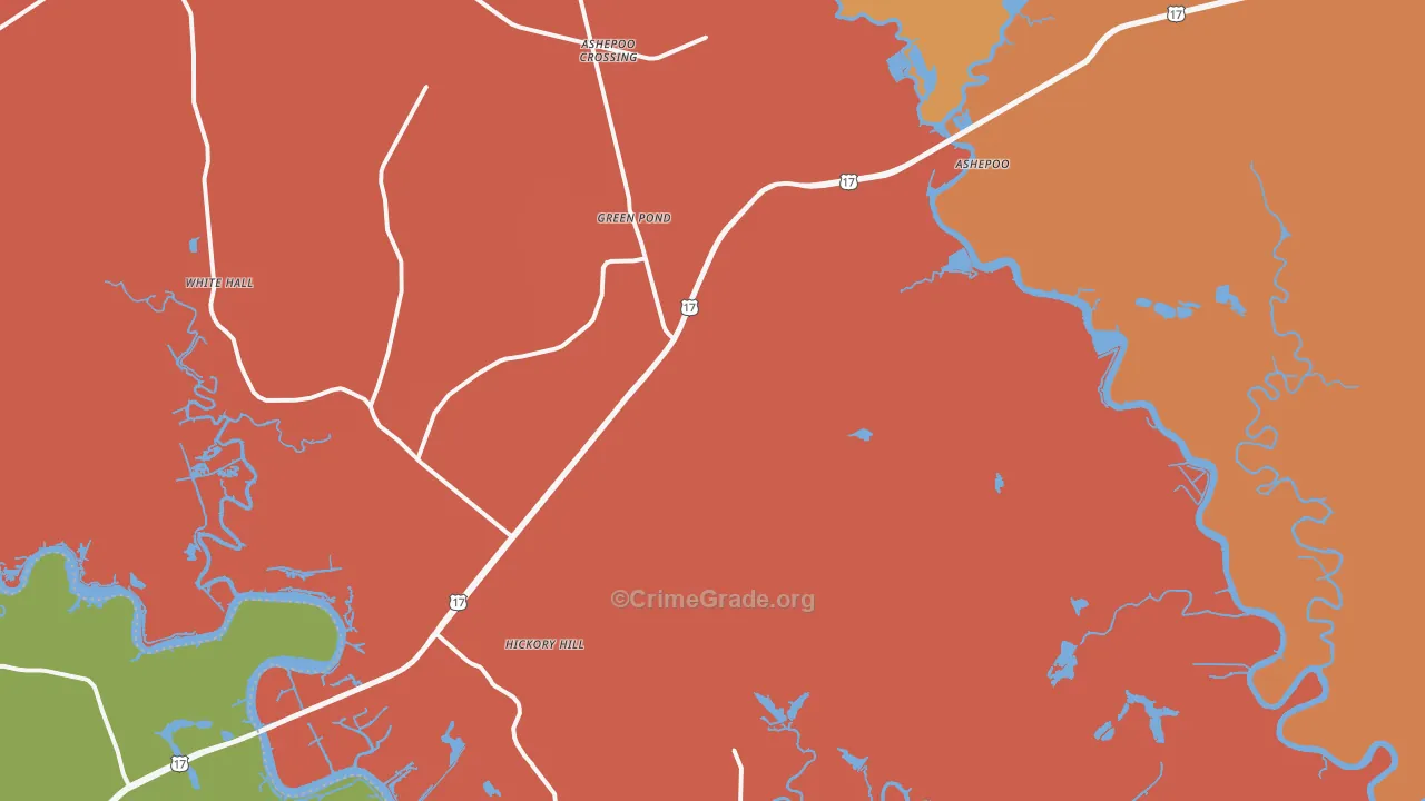 29446, SC Map of Theft Rates