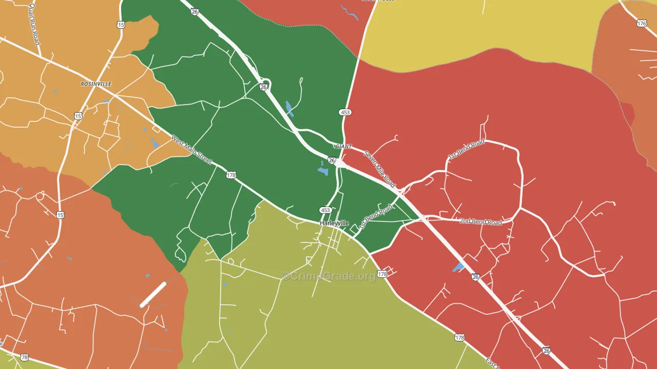 29448, SC Map of Theft Rates