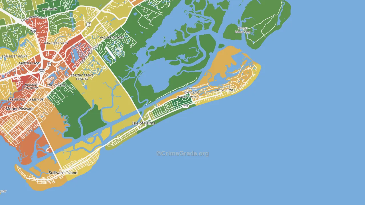 29451, SC Map of Theft Rates