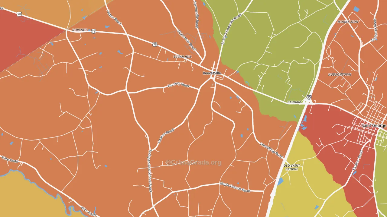 29471, SC Map of Theft Rates