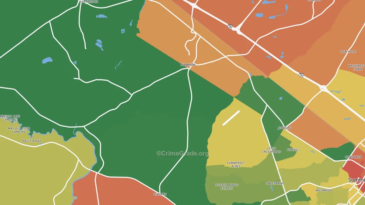 29472, SC Map of Theft Rates
