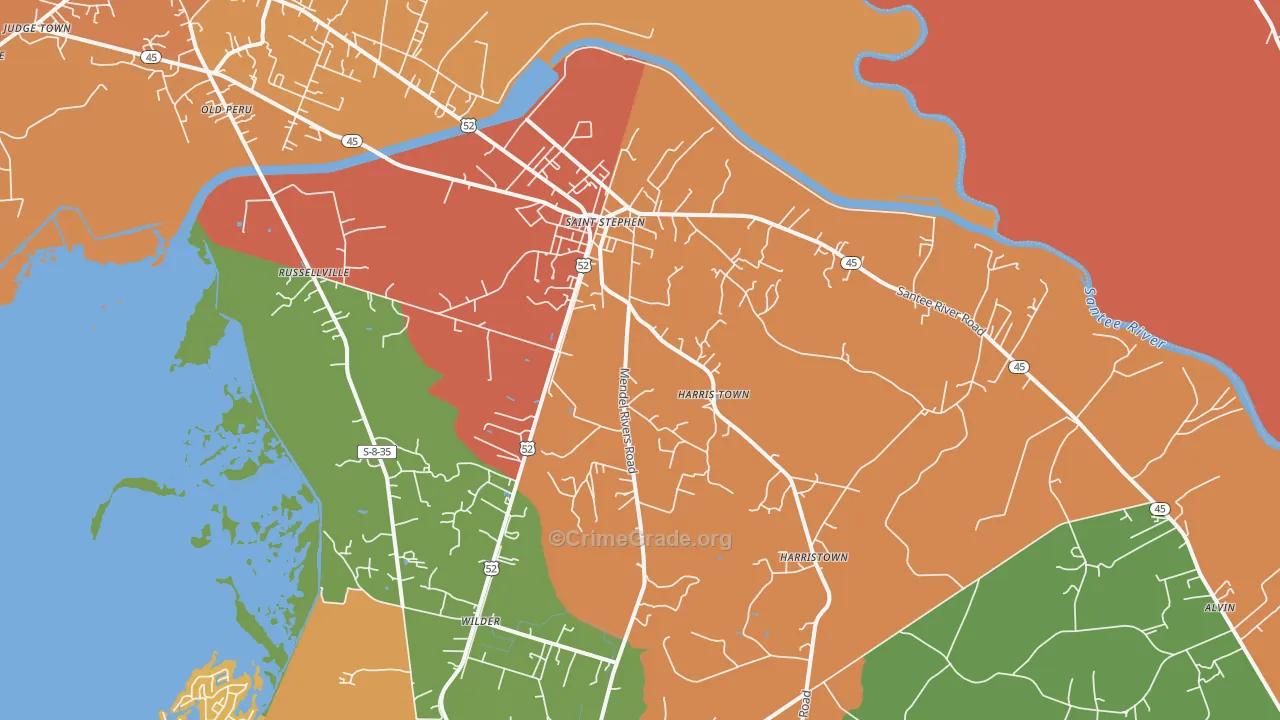 29479, SC Map of Theft Rates