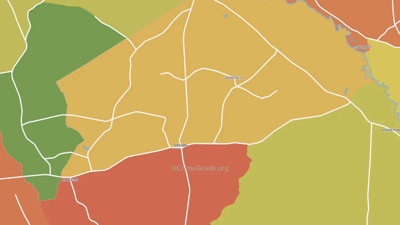 29481, SC Map of Theft Rates