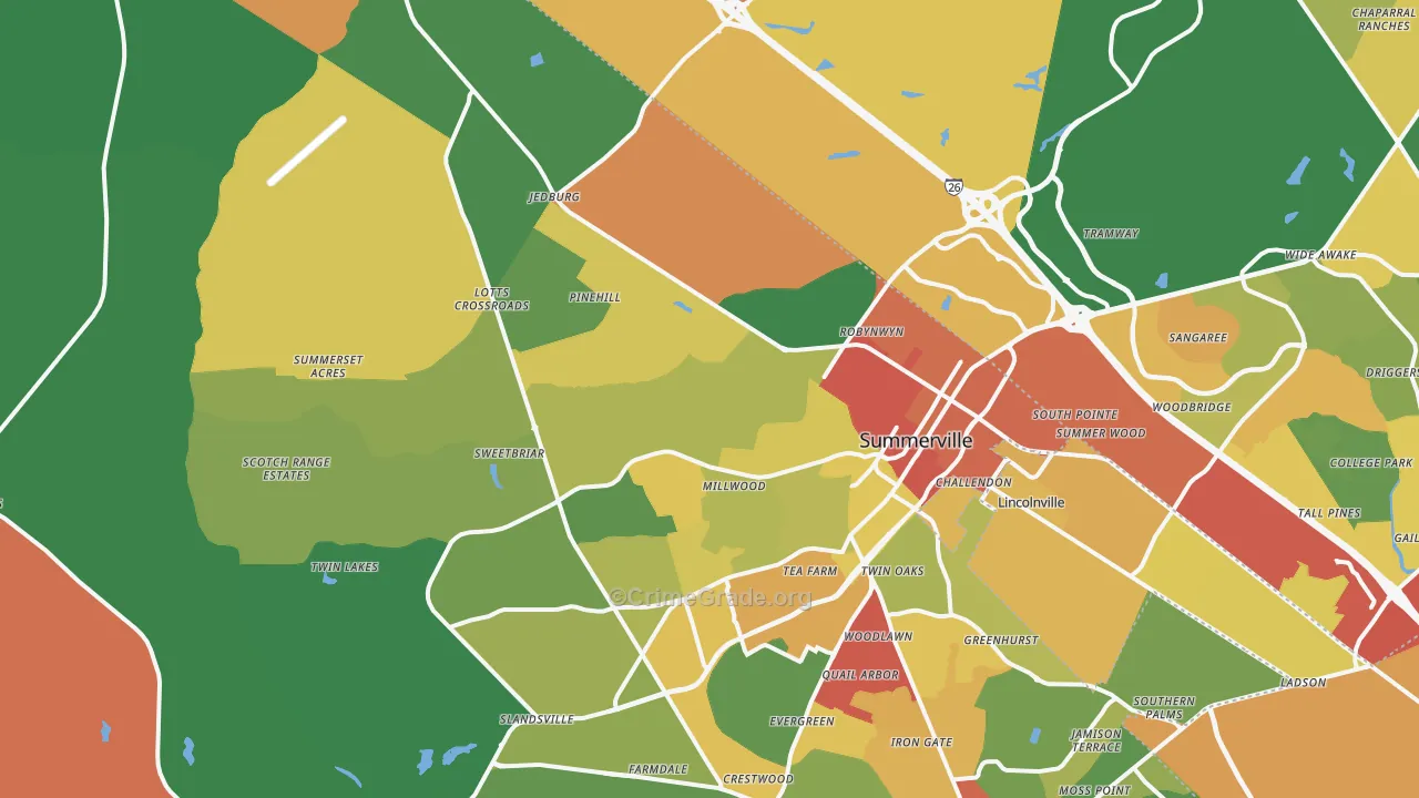 29483, SC Map of Theft Rates