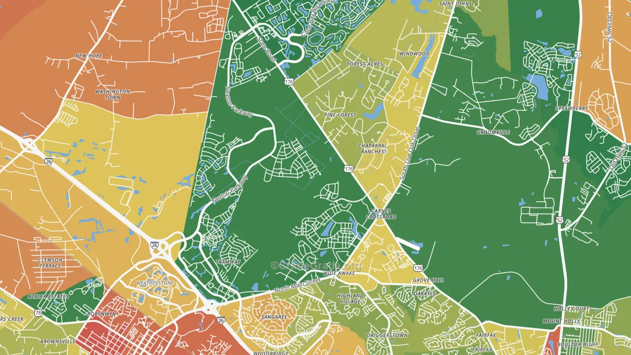 29486, SC Map of Theft Rates