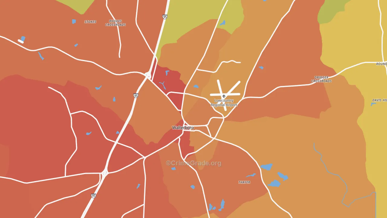 29488, SC Map of Theft Rates