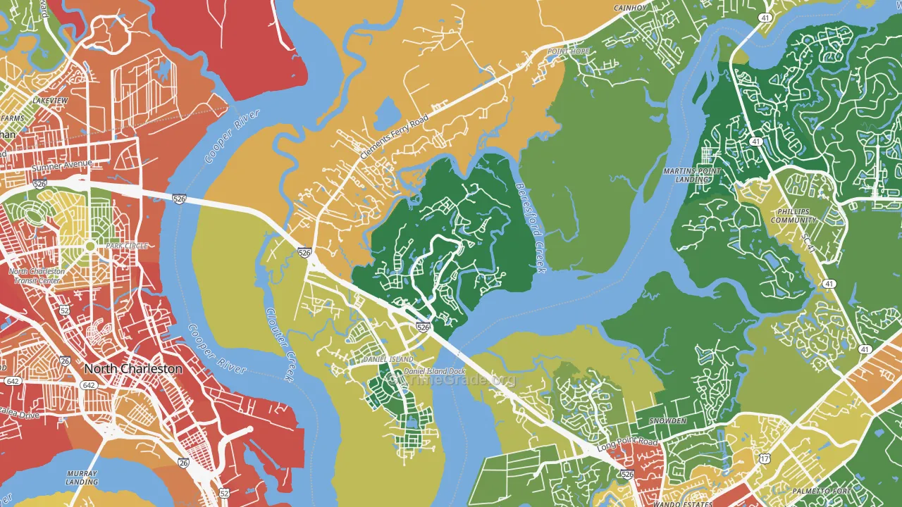 29492, SC Map of Theft Rates