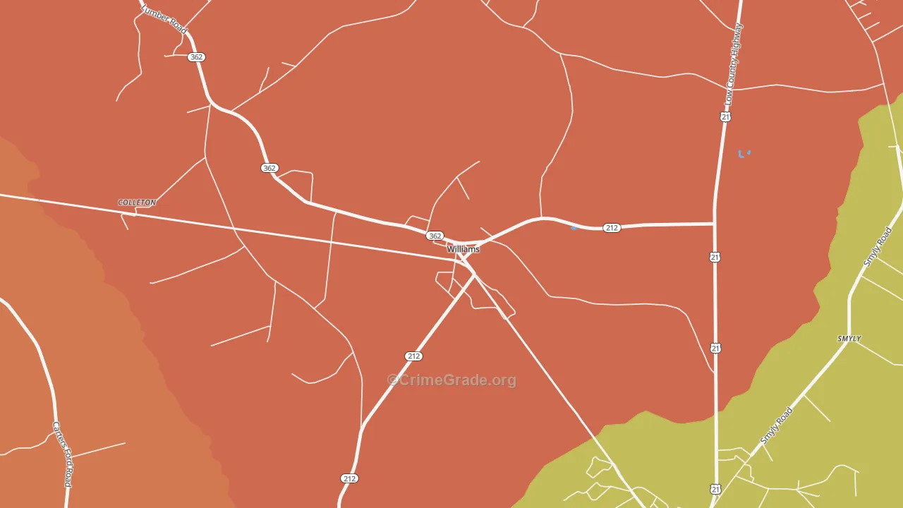 29493, SC Map of Theft Rates