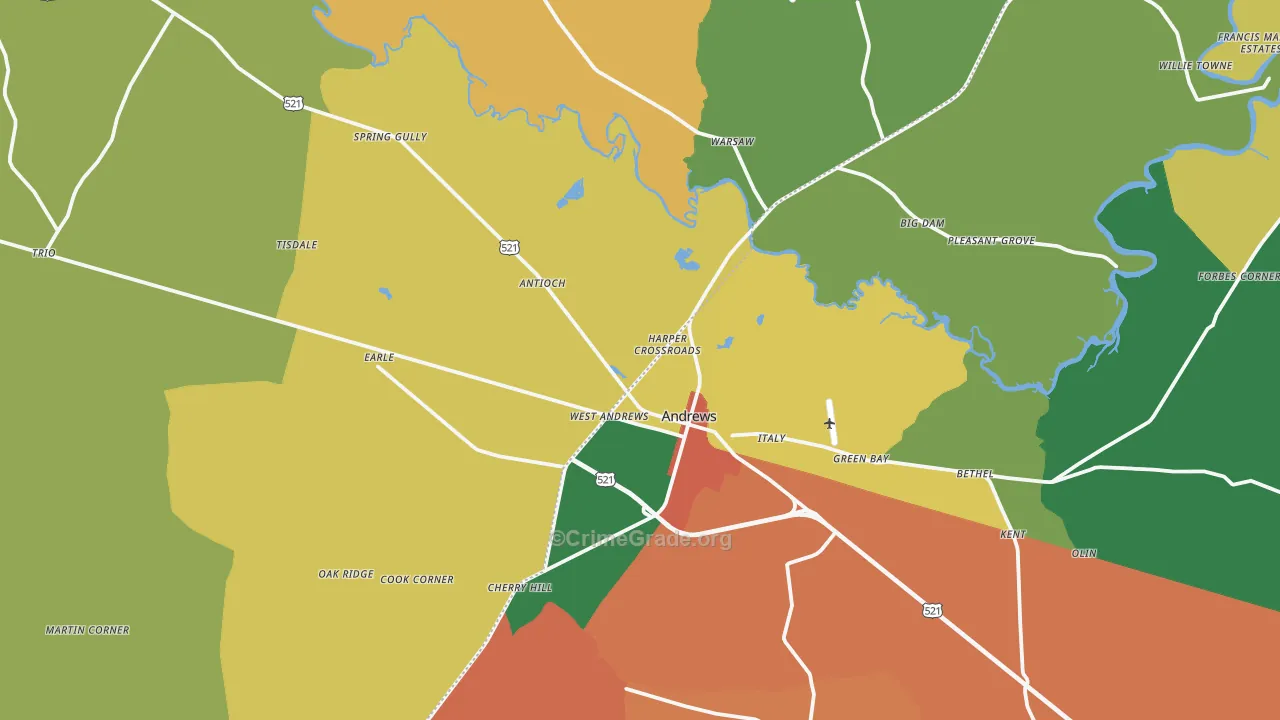 29510, SC Map of Theft Rates
