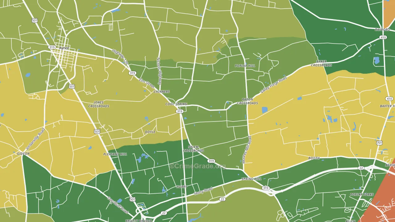 29511, SC Map of Theft Rates