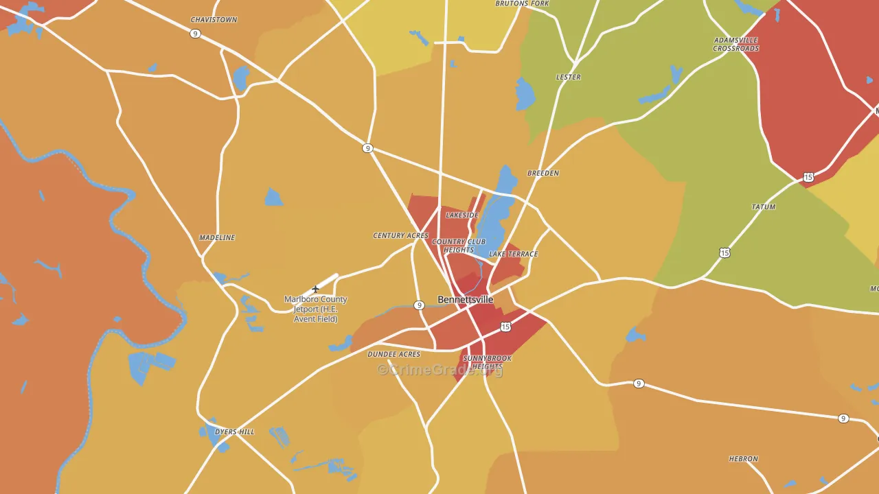 29512, SC Map of Theft Rates
